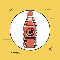 Vector illustration of single isolated banana juice icon