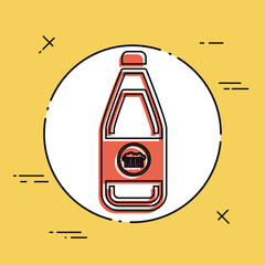 Naklejka premium Vector illustration of single isolated beer icon