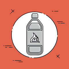 Obraz premium Vector illustration of single isolated flammable bottle icon