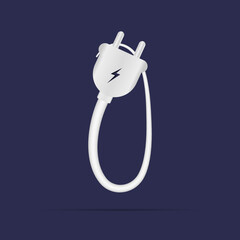 I letter logo electric power plug. İsolated vector typeface for power design, application logo, energy identity, charging things etc.
