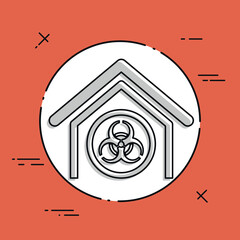 Vector illustration of single isolated danger icon