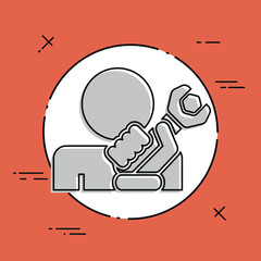 Repairman concept icon