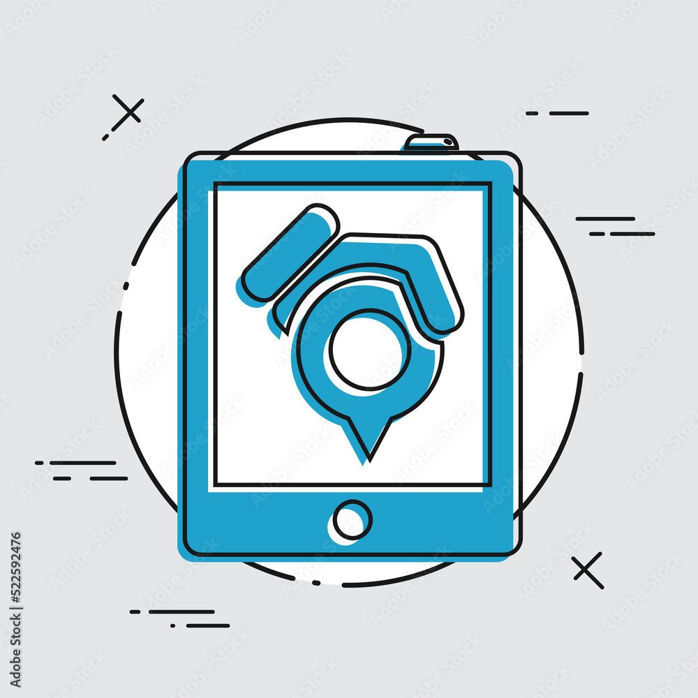 Poster map pointer icon