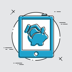 Money icon on touch device