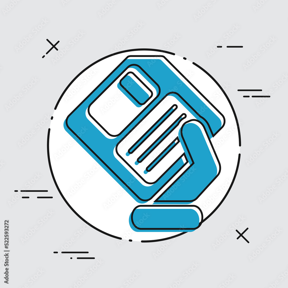 Poster saving data icon
