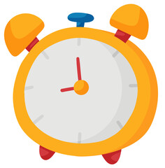 Alarm clock cartoon icon