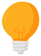 Light bulb in flat style