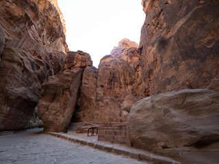 Siq de Petra, Wadi Musa, Jordania, Oriente Medio, Asia