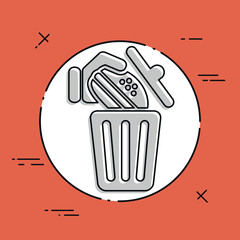 Trashing a sandwich