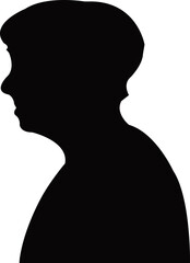 a woman head silhouette vector