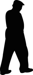 a man walking body silhouette vectıor