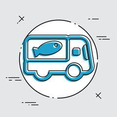 Fish van icon