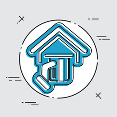 Credit card concept - Vector web icon