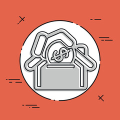 Money icon on touch device