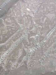 ice crystals on a glass