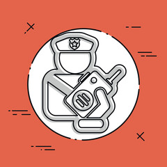 Policeman radio