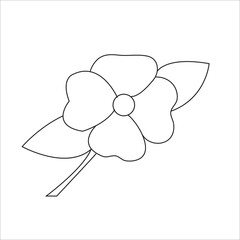 Flower Coloring Page For Kids