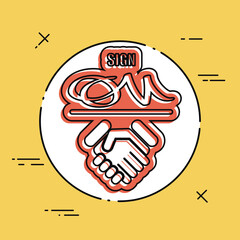 Sign on agreement document