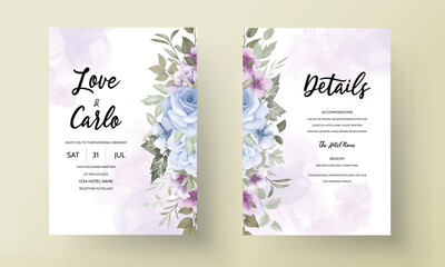 beautiful floral wreath invitation card template
