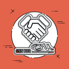 Sign on agreement document