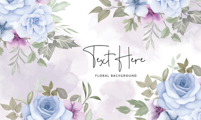 Fototapeta premium beautiful flower and leaves wreath background