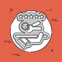 Luxury service icon. Keys.
