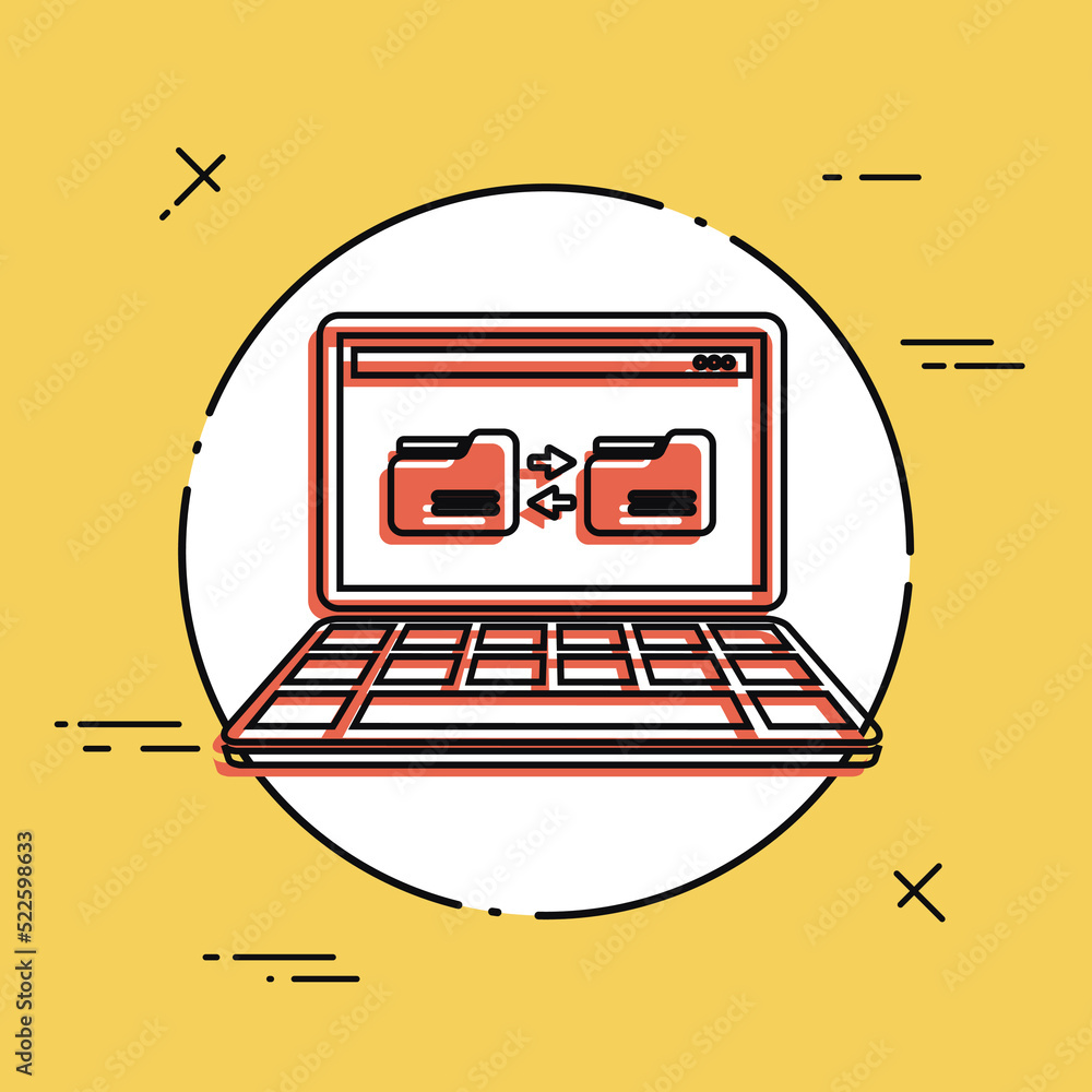 Poster backup folder - flat minimal icon
