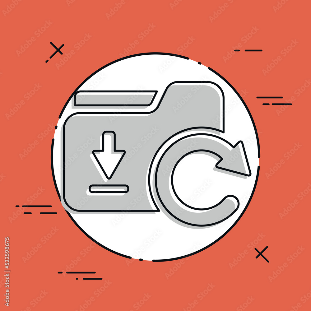 Poster updates folder - flat minimal icon