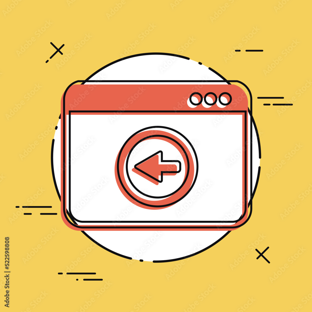 Poster back button - vector flat minimal icon