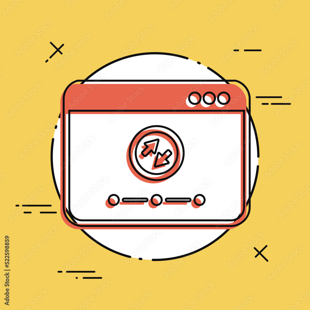 Poster transfer setting - vector flat minimal icon