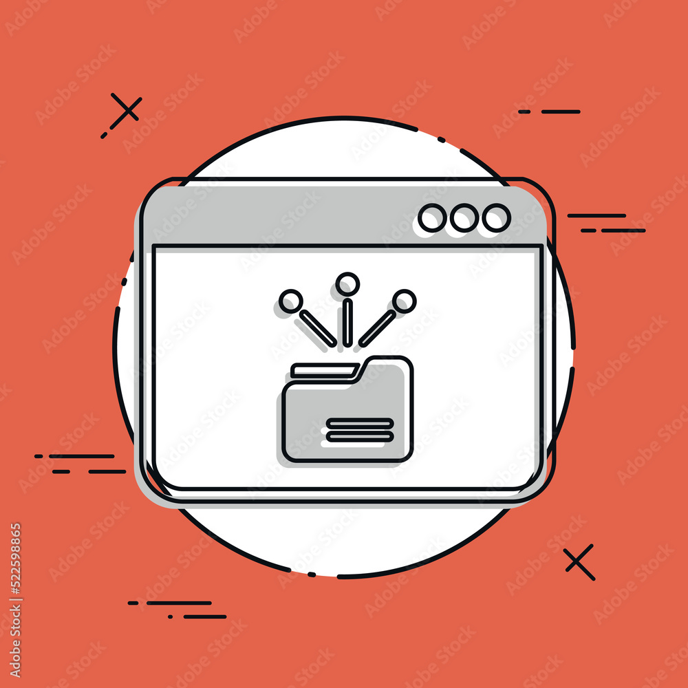 Poster sharing folder - vector flat minimal icon