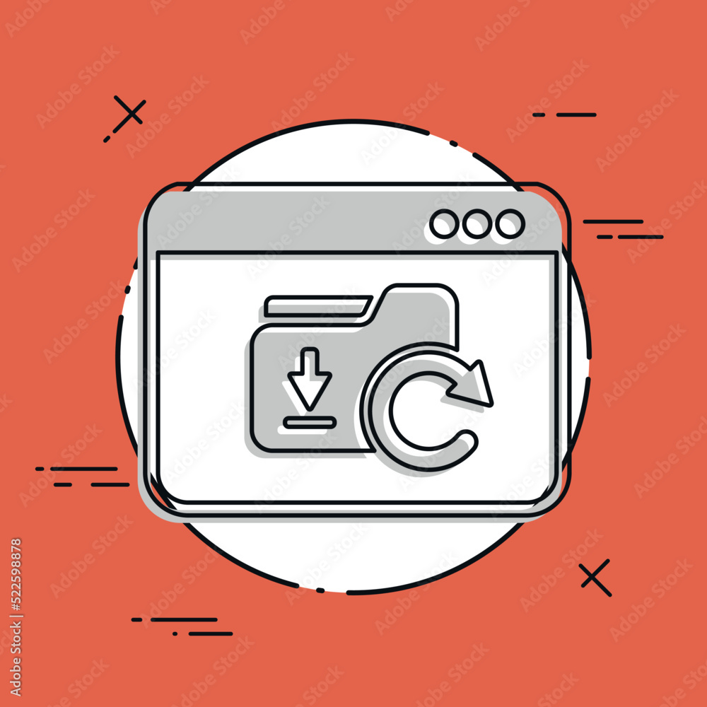 Poster application updates - vector flat minimal icon