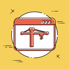 Under construction - Vector flat minimal icon