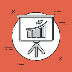 Financial report - Flat minimal icon