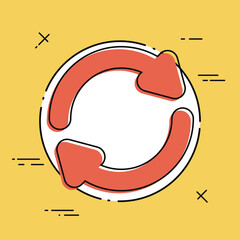 Refresh button - Vector flat minimal icon