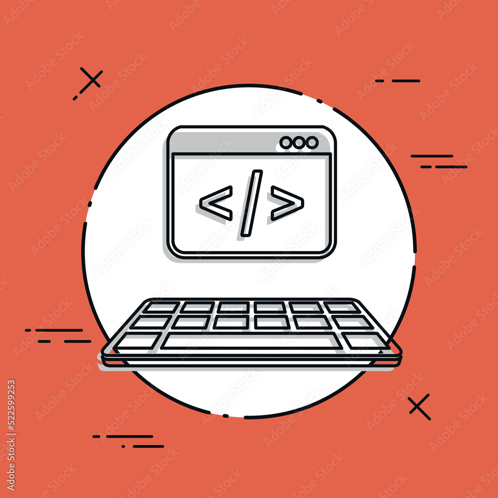 Poster application for dos - vector flat minimal icon