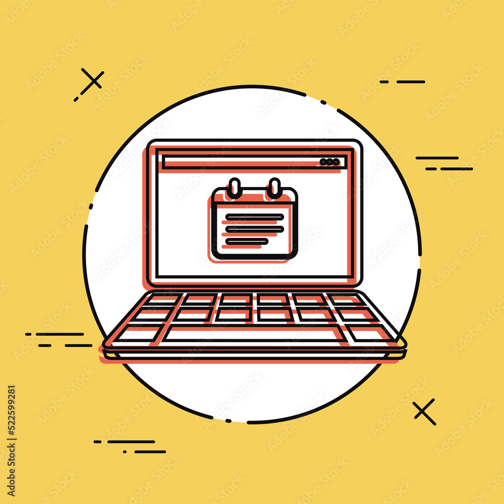 Poster notepad application - vector flat minimal icon