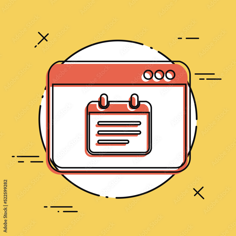 Poster notepad application - vector flat minimal icon