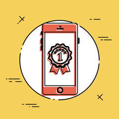 Best smartphone awards - Vector flat minimal icon