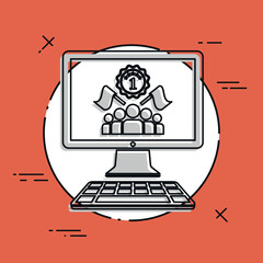 Competition winner flat icon