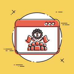 Competition winner flat icon