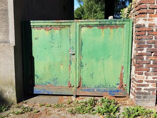 old metall door