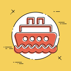 Navy flat vector icon