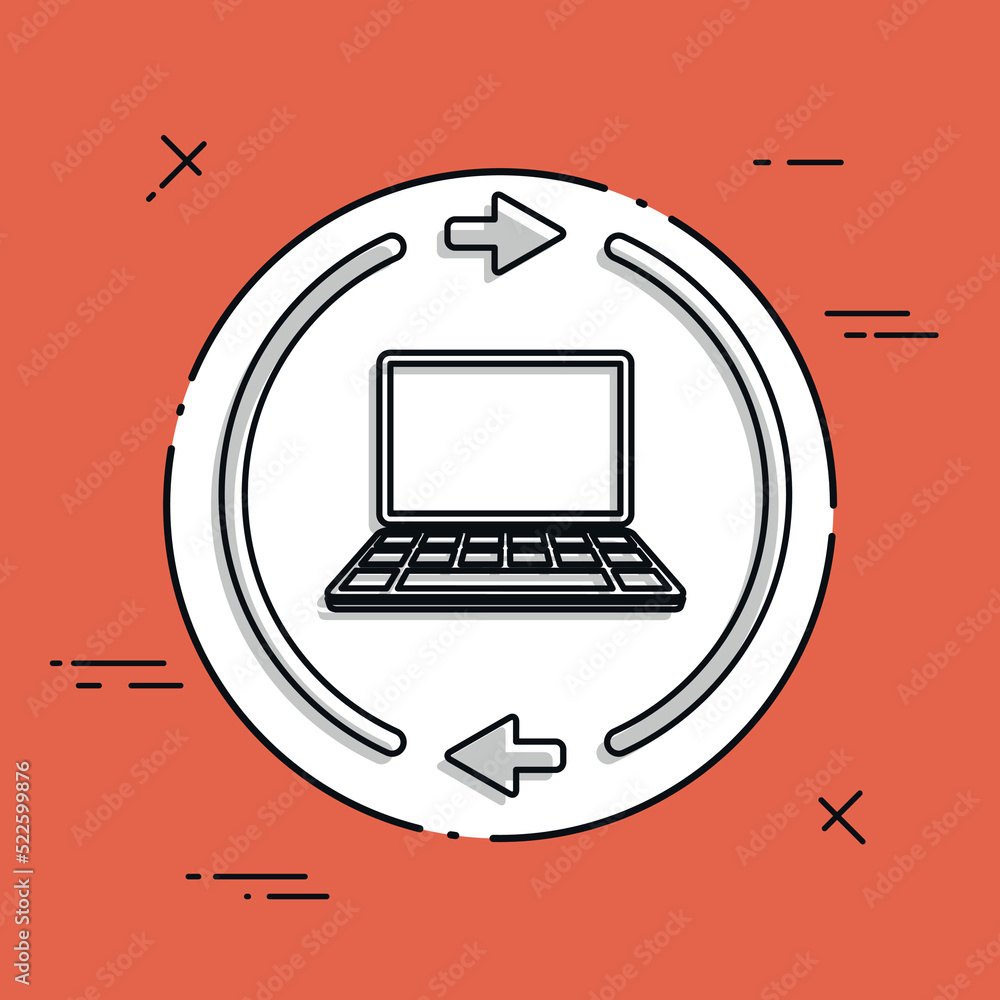 Poster refresh setting flat icon