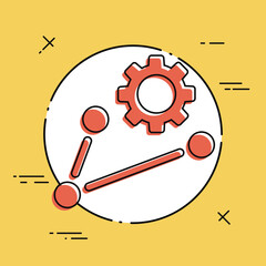 Fototapeta premium Working network icon concept