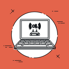 Router or modem setting icon