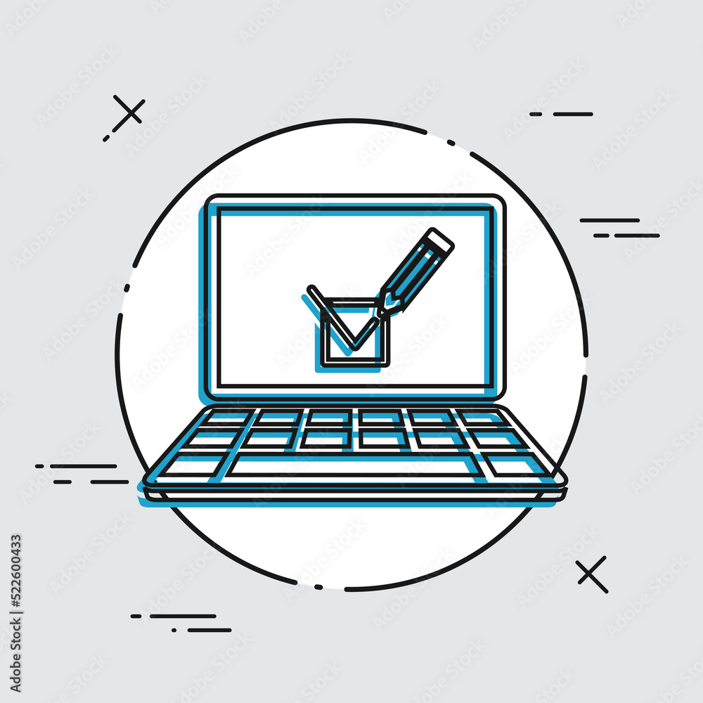 Poster checking box web icon