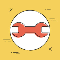 Wrench - Assistance vector web icon