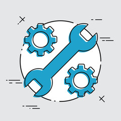 Device settings flat icon