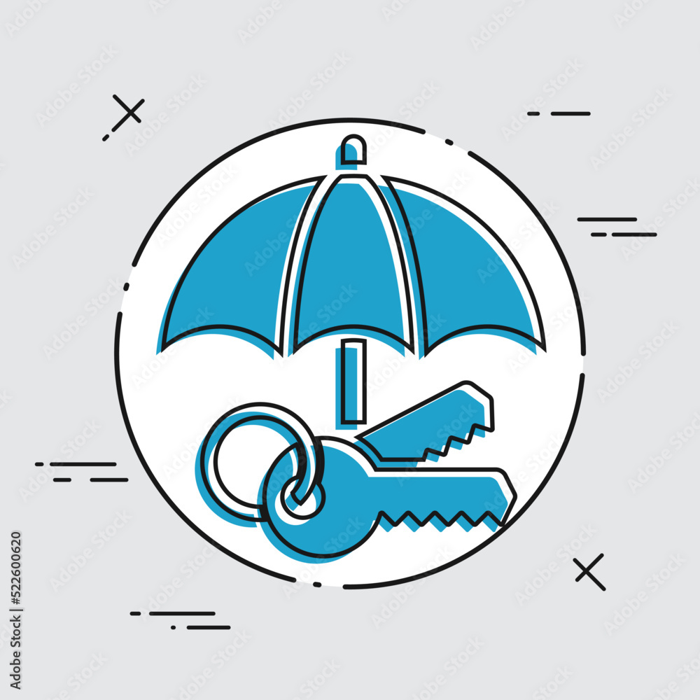 Poster protected access - minimal vector icon